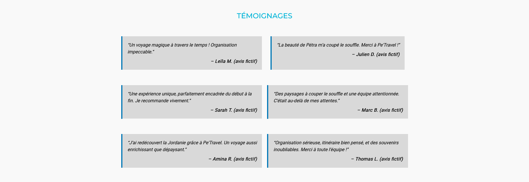 Témoignages